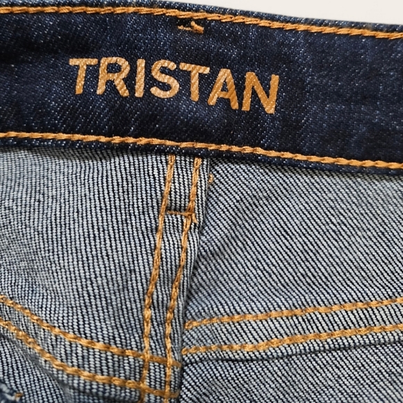Tristan Dark Blue Cropped Jeans - Picture 4 of 4